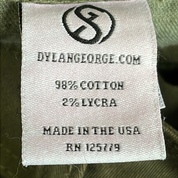 DYLAN GEORGE Olive Green Mary Skinny Cargo Jeans - Picture 8 of 8